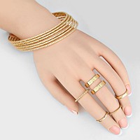 Multi-Layered Bracelet With Rings