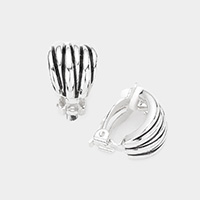 Dome Metal Clip on Earrings