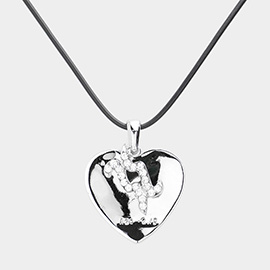 Aquarius - Zodiac Heart Layered Pendant Necklace