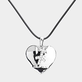 Sagittarius - Zodiac Heart Layered Pendant Necklace