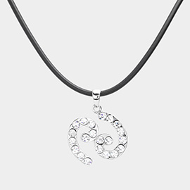 Cancer - Stone Embellished Zodiac Pendant Necklace