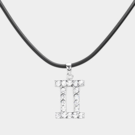 Gemini - Stone Embellished Zodiac Pendant Necklace
