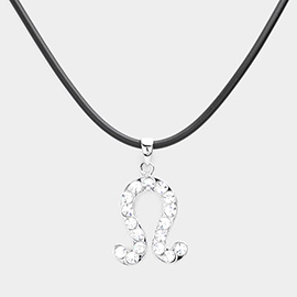 Leo - Stone Embellished Zodiac Pendant Necklace