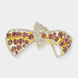 Crystal Bow Hair Barrette