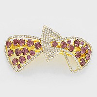 Crystal Bow Hair Barrette