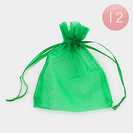 12PCS - Ribboned Organza Gift Bags