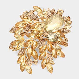 Floral Crystal Rhinestone Bouquet Brooch / Pendant
