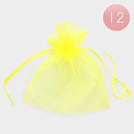 12PCS - 4 X 5 Ribboned Organza Gift Bags