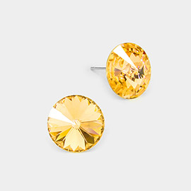 15mm Genuine Crystal Stud Earrings