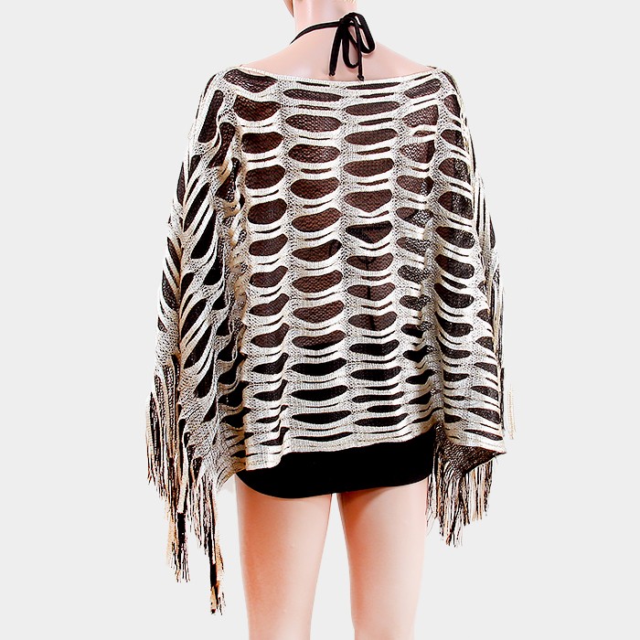 poncho net dress
