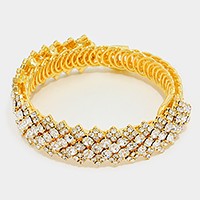 Crystal rhinestone evening bracelet