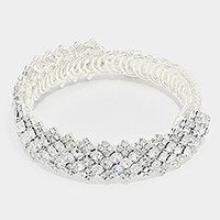 Crystal rhinestone evening bracelet
