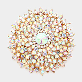 Glass Crystal Bubble Pin Brooch