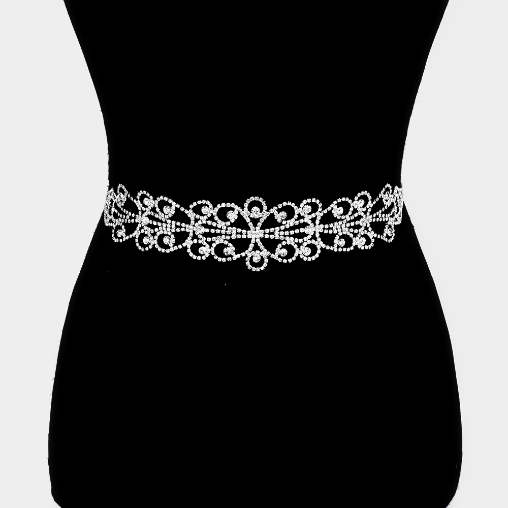 3WAYS VERSATILE ELEGANT CRYSTAL RHINESTONE SASH BRIDAL 3WAYS VERSATILE ELEGANT CRYSTAL RHINESTONE SASH BRIDAL