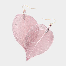 Nature Inspire Dipped Leaf Earrings
