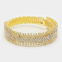 CRYSTAL RHINESTONE ADJUSTABLE EVENING BRACELET