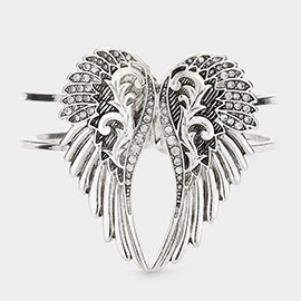 Metal Angel Wing Hinged Bracelet