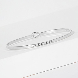 FEARLESS Message Brass Thin Hook Bracelet