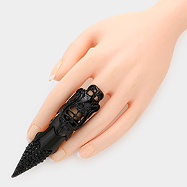 Versatile Crystal Accented Medieval Stretch Ring / Pendant