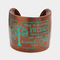 There is no better friend.. tree of life _ hand made metal cuff bracelet