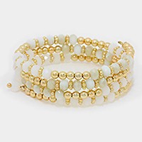 Bead coil bracelet