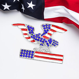 Enamel American USA Flag Eagle Pin Brooch