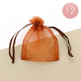 12PCS - Ribboned Organza Gift Bags