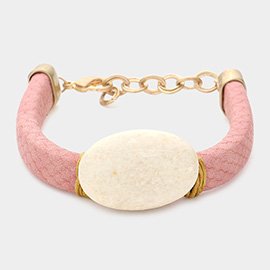 Natural Stone Pebble Accented Bracelet