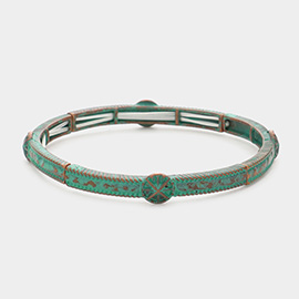 Embossed Metal Stretch Bracelet