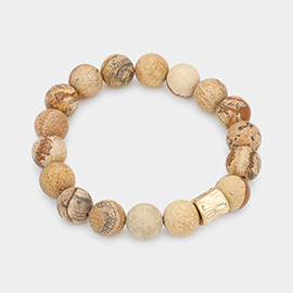 Semi Precious Stone Beaded Stretch Bracelet