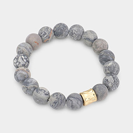 Semi Precious Stone Beaded Stretch Bracelet