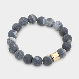 Semi Precious Stone Beaded Stretch Bracelet