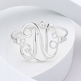 -N- Monogram Curlicue Bracelet