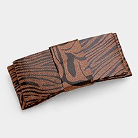 Zebra pattern hair barrette