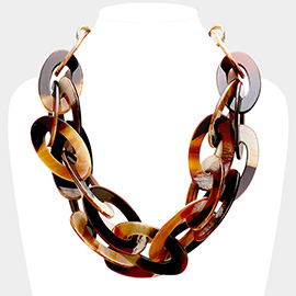Celluloid Acetate Link Necklace
