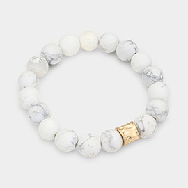 Semi Precious Stone Beaded Stretch Bracelet