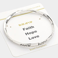 Faith Hope Love message stretch bracelet