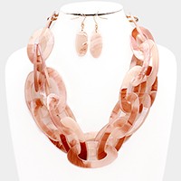 Celluloid Acetate Link Necklace