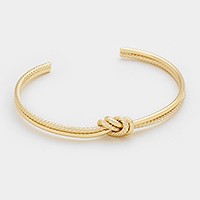 Metal knot cuff bracelet