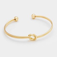 Metal knot cuff bracelet