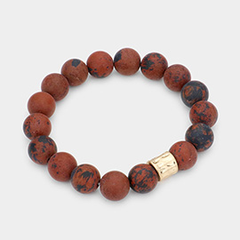 Semi Precious Stone Beaded Stretch Bracelet