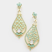 Rhinestone & glass crystal evening earrings