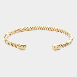 Twisted Thin Metal Cuff Bracelet