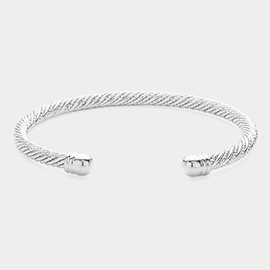 Twisted Thin Metal Cuff Bracelet