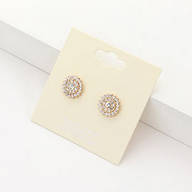 Crystal Blossom Stud Earrings
