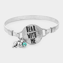 Bear with Me Message Charm Hook Bracelet