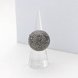 Rhinestone Pave Dome Stretch Ring