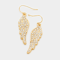Pave wing earrings