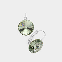 Genuine Crystal Lever Back Earrings
