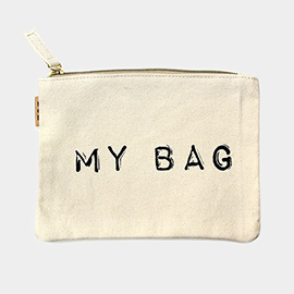 My Bag Message Cotton Canvas Eco Pouch Bag